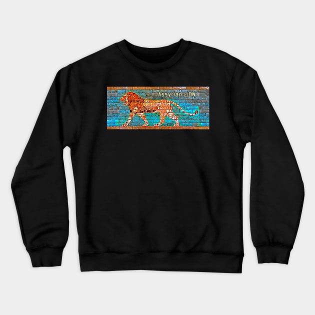 Assyrian Lion Crewneck Sweatshirt by doniainart